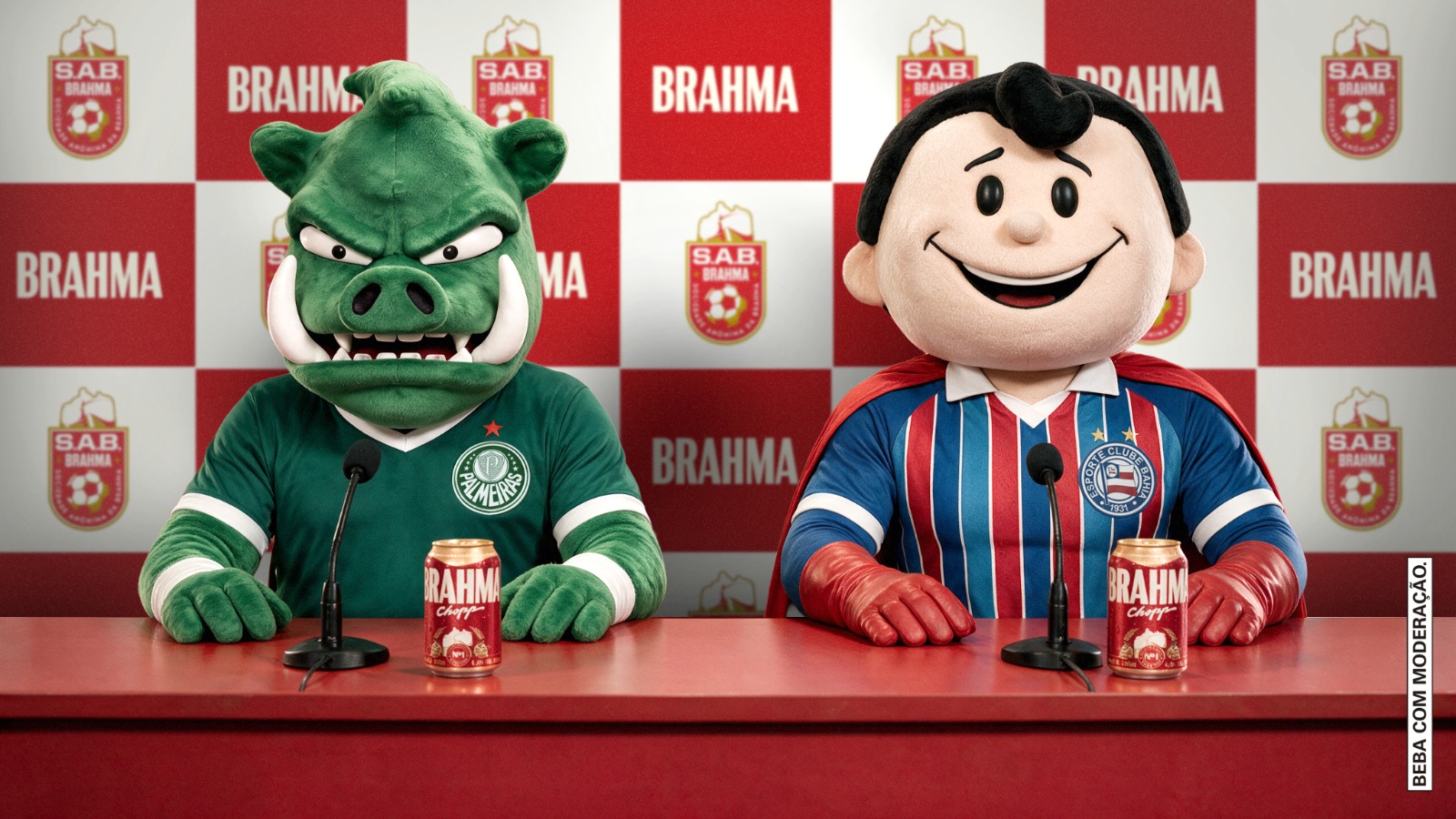 Brahma anuncia patrocínio ao Palmeiras e ao Bahia por meio da S.A.B.